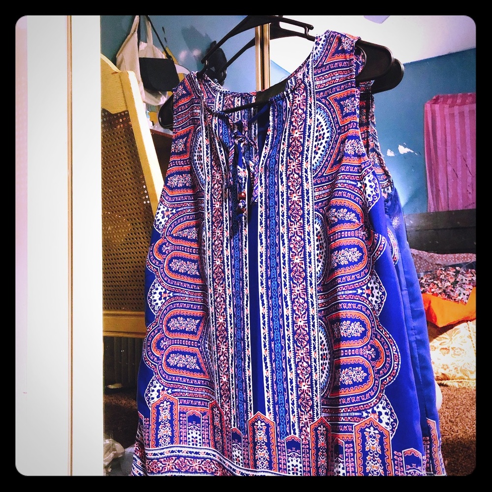 Bohemian sleeveless blouse
